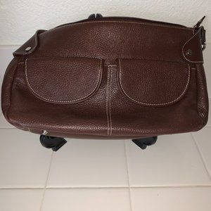MAXX New York Brown Leather Hobo Bag